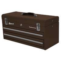 Brown  20" 2 Drawer Friction Toolbox