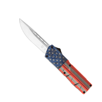 COBRATEC KNIVES COBAFCCTLWDNS - Lightweight American Flag Cerakote with D2 Drop Not Serrated Blade