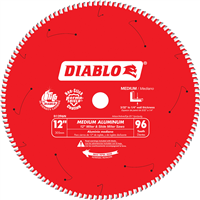 DIABLO TOOLS DBLD1296N - 12" x 96-Teeth Saw Blade for Medium Aluminum