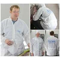 (EMX-64042W) Anti-Static Lab Coat with Hood, Medium