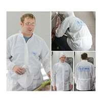(EMX-64042W) Anti-Static Lab Coat with Hood, Medium