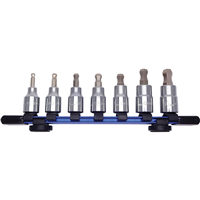 EIGHT TOOL ETL83BBS7 - TAPER HEAD HEX SOCKET BIT SHORT SET - 7PC 4-10MM 3/8"DR