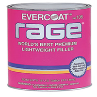 FIBRE-GLASS EVERCOAT FIB102 - Rage Premium Lightweight Body Filler, 3-Gallon Mech.