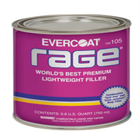 FIBRE-GLASS EVERCOAT FIB105 - Rage Premium Lightweight Body Filler, 1-Quart