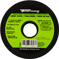 Forney FOR71803 - Emery Cloth Bench Roll, 80 Grit