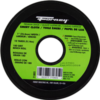 Forney FOR71805 - Emery Cloth Bench Roll, 180 Grit