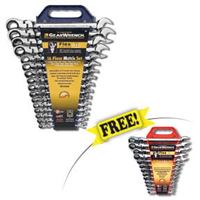 Gearwrench KDT9902W - 16 Pc. Metric Rev Combo Wrench Set w/FREE 13 Pc. SAE Flex Combo Wrench Set