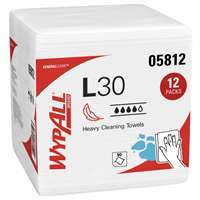 (KIM-05812) WIPES 1/4 FOLD L30 12/CA WHITE 12"X14 WYPALL