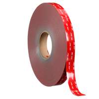 3M VHB Tape RP+160GF, Gray, 1 in x 36 yd, 62 mil, Film Liner, 9 Rolls/Case