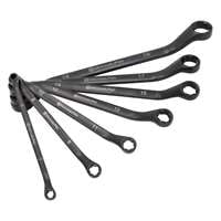 7-Piece Black Oxide Bolt Extractor Offset Wrench Set in Metric Sizes 