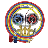 Mastercool MSC81661 - R1234yf 2-WAY BRASS MANIFOLD