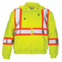 SAS SAFETY SAS6901408 - Hi-Viz Class 2 Hooded Sweatshirt, Yellow, Medium