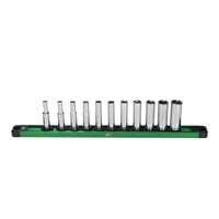 SK Hand Tool 01344 - 11 PC, 6 PT, Deep, SAE Chrome Socket Set 1/4" Drive