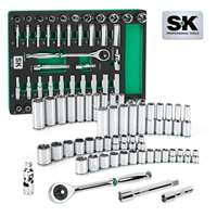 SK Hand Tool 01316-216P - 1/2" Drive 34 Piece SAE Socket Set