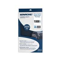 (STE-991A-1000H-R25) Silicon Carbide 991A Blk 5-1/2" x 9" Wet/Dry Paper Plain Sht P1000 25ct Retail Pk R 991A-P1000H-R25