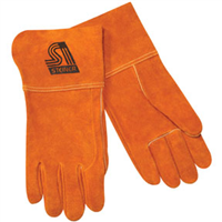 STEINER INDUSTRIES STI0214L - MIG Welding 4" Gloves, Side split cowhide, Lg
