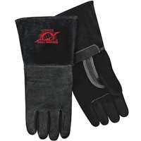 (STI-P760L) MIG Gloves Black SPS Pigskin Palm, Foam Lined Back, Lg
