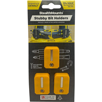 STEALTHMOUNTS STMBHDWSYLW - StealthMounts Stubby Magnetic Bit Holder for Dewalt XR & Flexvolt Tools (3 Pack) Yellow