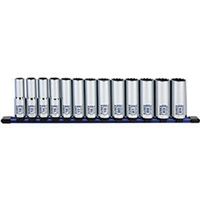 SUNEX TOOLS SUU28102D - 3/8? Drive Metric 12 Point Deep Chrome Socket Set