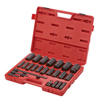 SUNEX TOOLS SUU2824 - 24 Pc. 1/2" Drive SAE Deep Impact Socket Set