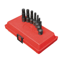 SUNEX TOOLS SUU3647 - 3/8" Dr SAE Hex Impact Driver Set, 7 Pc