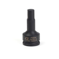 SUNEX TOOLS SUU36484 - 3/8" Dr Hex Drive Impact Socket,  7mm