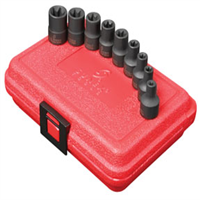 SUNEX TOOLS SUU3670SE - 3/8" Dr External Star Impact Socket Set, 9Pc