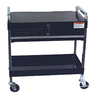SUNEX TOOLS SUU8013ABK - Service Cart with Locking Top and Drawer, Black