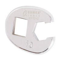 SUNEX TOOLS SUU971010 - 3/8" Dr 10mm Fully Polished Flare Nut Crawfoot Wrench