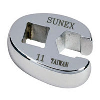 SUNEX TOOLS SUU971011 - 3/8" Dr. Metric Flare Nut Crowfoot Wrench, 11mm