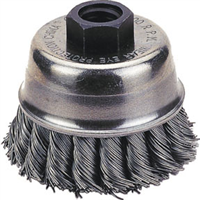 Firepower VCT14232116 - Power Brushes: Wire Cup Type, Knot, Carbon Steel Wire 5/8", 6"