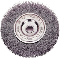 Firepower VCT14232123 - Wire Wheel Brushes: Crimp, 8” dia. x 11/4” wide