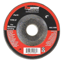 Firepower VCT14233151 - Type 27 Depressed Center Grinding Wheel w/o Hub, 4" Diameter, 1/8" Width w/ 5/8" Hole