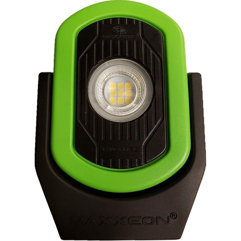 Maxxeon 00811 - Workstar Cyclops Rechargeable LED Light HiVis Green