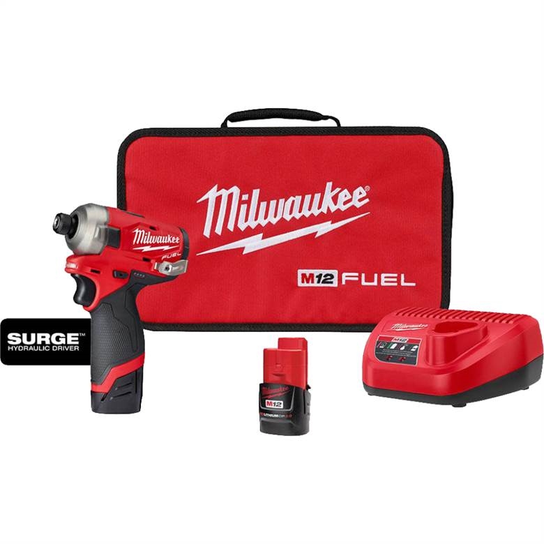 Milwaukee 2551-22 - M12 FUEL SURGE 1/4&amp;quot; Hex Hydraulic Driver Kit