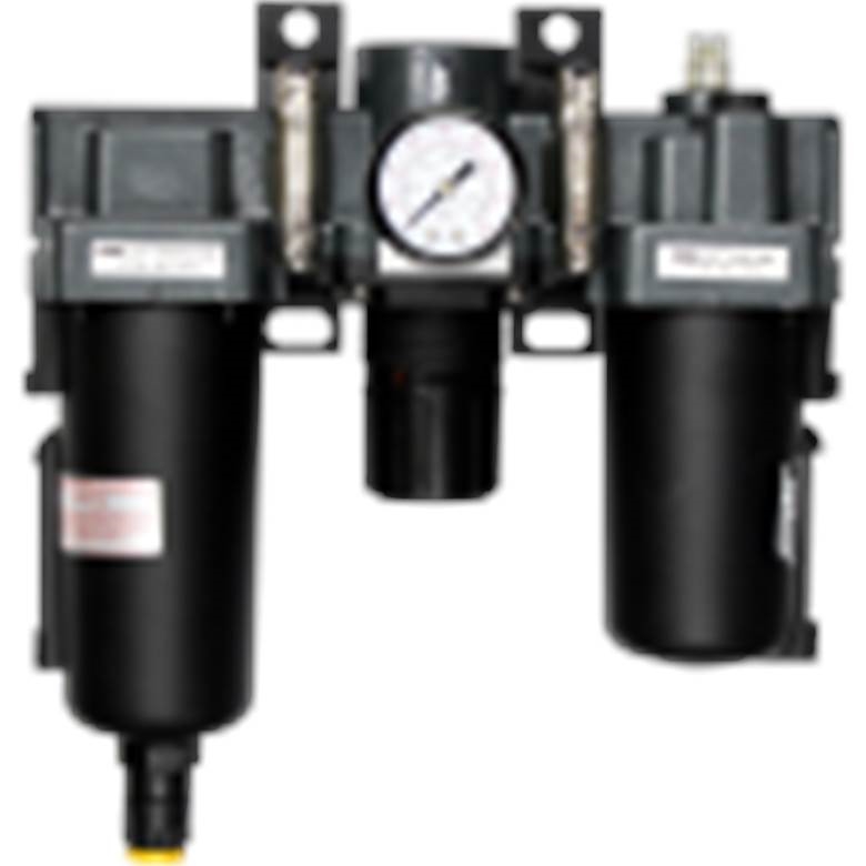 Milton 45FRL40A-04M - EXELAIR FRL Air Filter, Regulator, and Lubricator System - 1/2&quot; NPT - Metal Bowl, Automatic Float