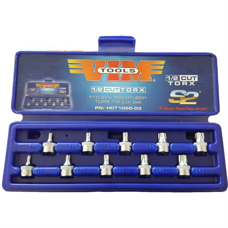 Vim Tools HCT1050-03 - 10pc Stubby Torx Socket Set