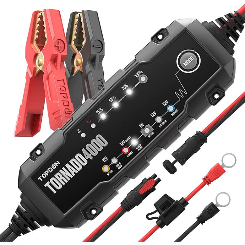 TOPDON T4000 - Tornado4000 4-Amp Fully Automatic Car Battery Charger