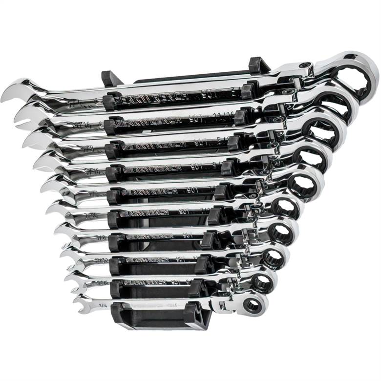 Gearwrench 86758 - 10pc 90-Tooth 12 Point Flex Head Ratcheting ...